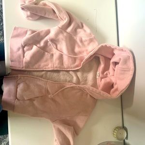 john galt cropped pink hoodie